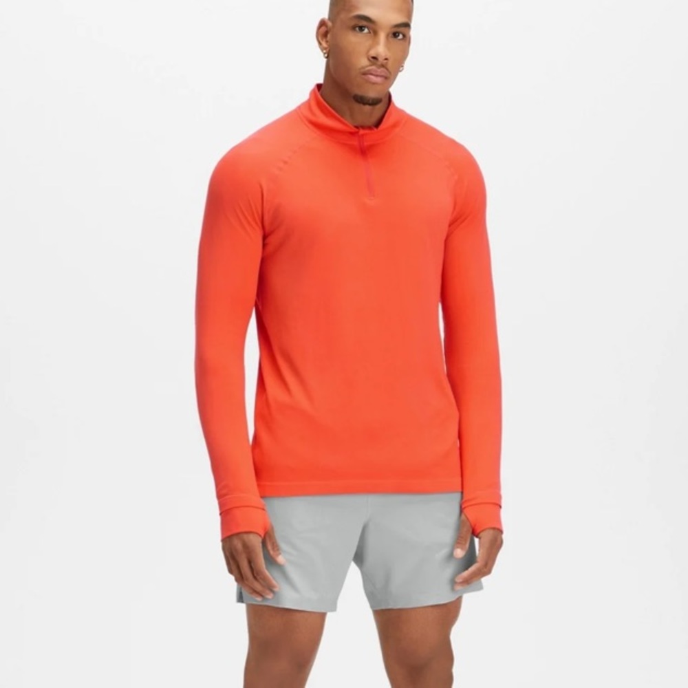 NEW FABLETICS The Training Day 1/4 Zip in Bright Flame size: 2XL